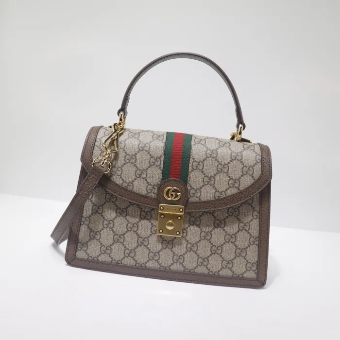 Top Quality Gucci Ophidia Small Top Handle Bag With Web