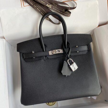 Top Quality Hermès Birkin Epsom Black Silver