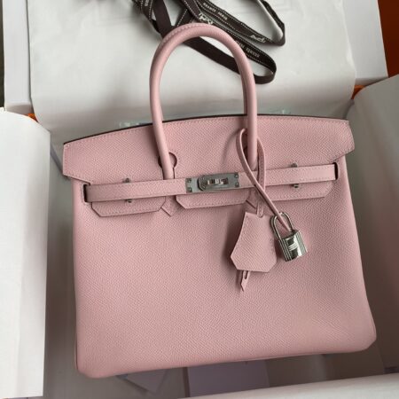 Top Quality Hermès Birkin Epsom Pink Silver