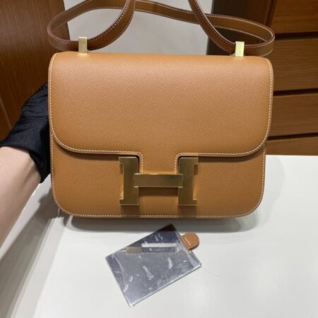 Top Quality Hermès Constance 24Cm Golden Brown