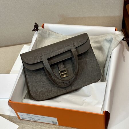 Top Quality Hermès Halzan Dark Grey