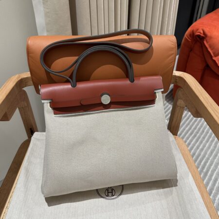 Top Quality Hermès Herbag 31Cm Beige Red