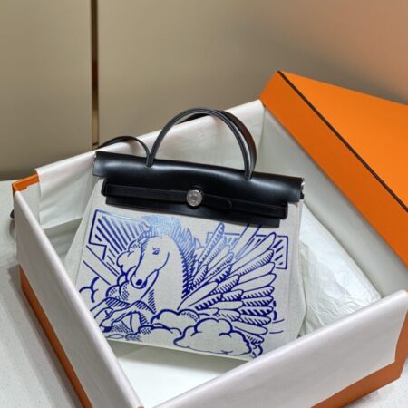Top Quality Hermès Herbag 31Cm Blue Horse
