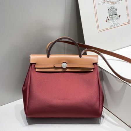 Top Quality Hermès Herbag 31Cm Bordeaux Red