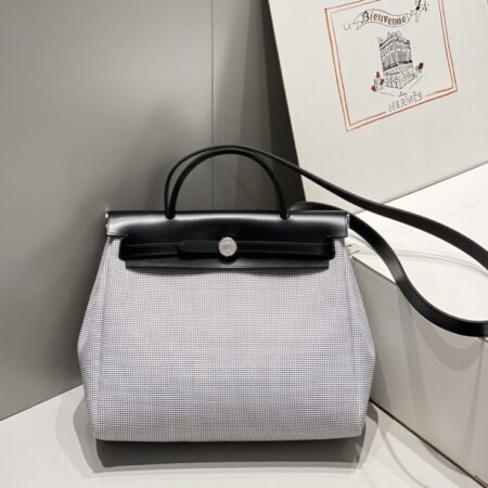 Top Quality Hermès Herbag 31Cm White