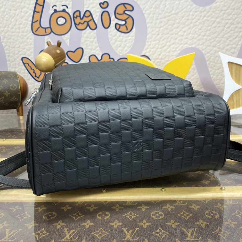 Top Quality LV Avenue Backpack Black Grid - View 9