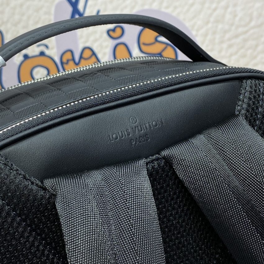 Top Quality LV Avenue Backpack Black Grid - View 12