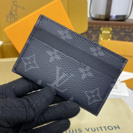 Top Quality LV Card Holder Black