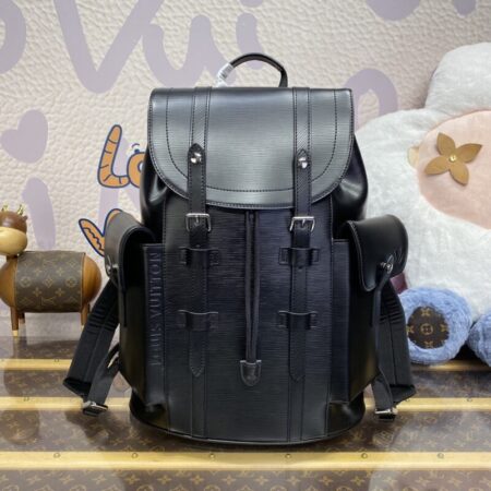 Top Quality LV Christopher Backpack Black