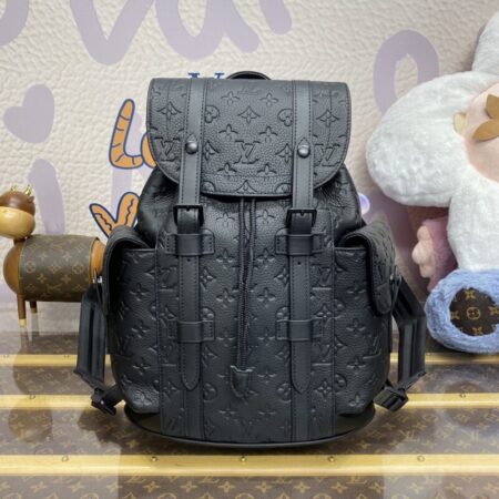 Top Quality LV Christopher Backpack Full Black