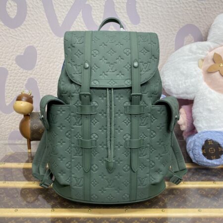 Top Quality LV Christopher Backpack Green