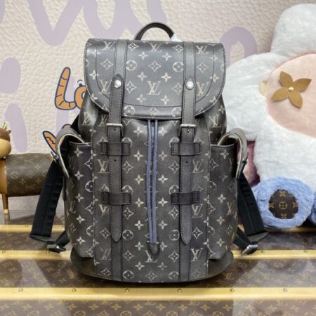 Top Quality LV Christopher Backpack Grey