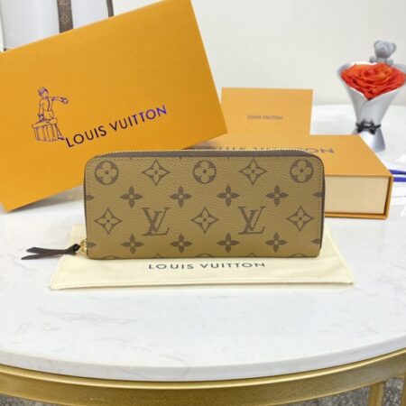 Top Quality LV Clemence Wallet Light Brown