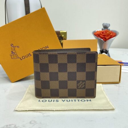 Top Quality LV Multiple Wallet Brown Grid