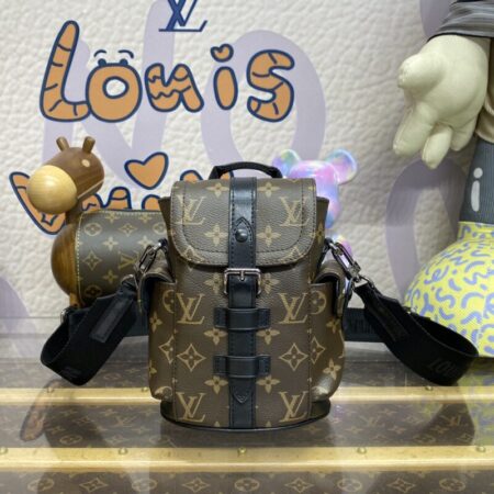 Top Quality LV Nano Christopher Backpack Brown