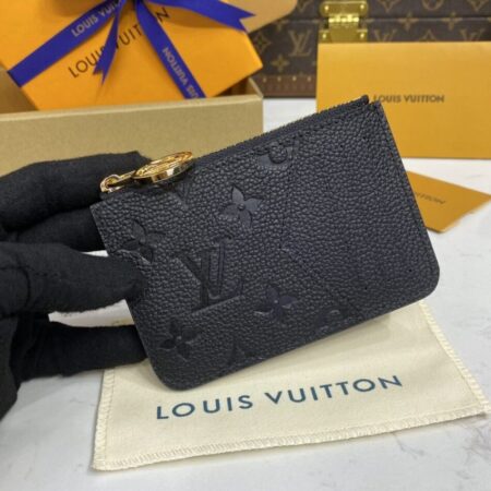 Top Quality LV Romy Card Holder Black