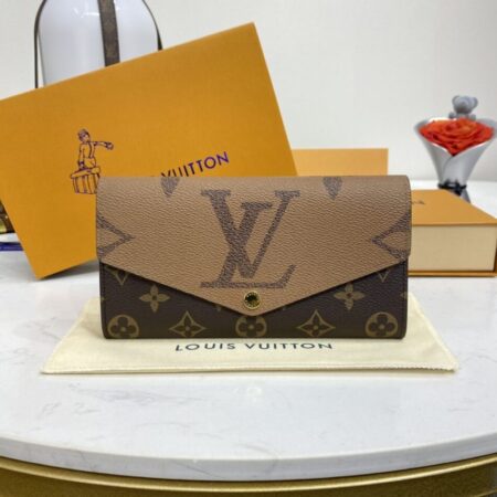Top Quality LV Sarah Wallet Light Brown