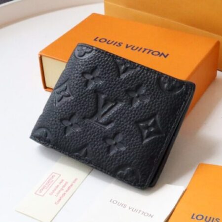 Top Quality LV Slender Wallet Full Black