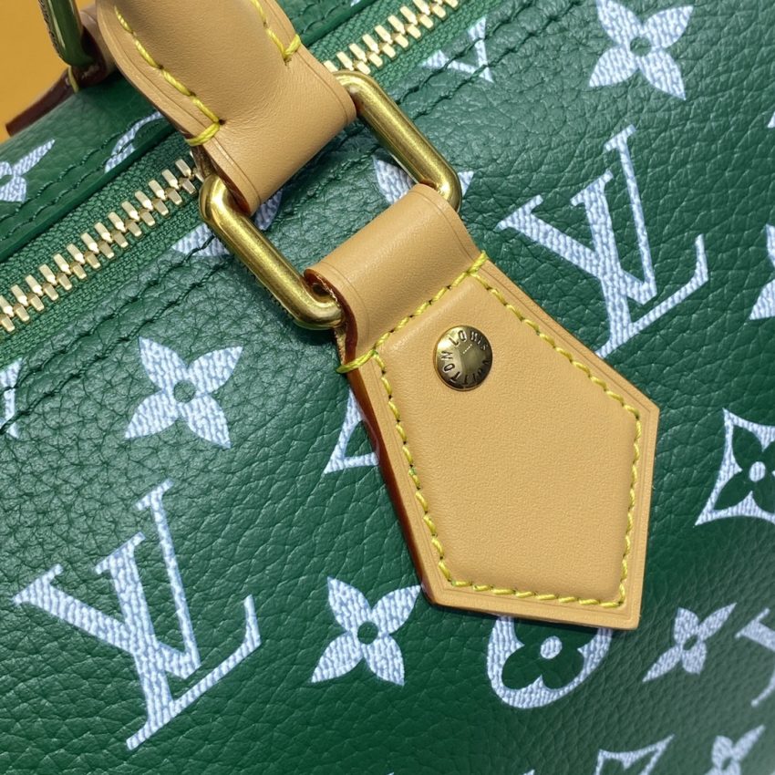 Top Quality LV Speedy P9 Bandouliere 25 Green - View 4