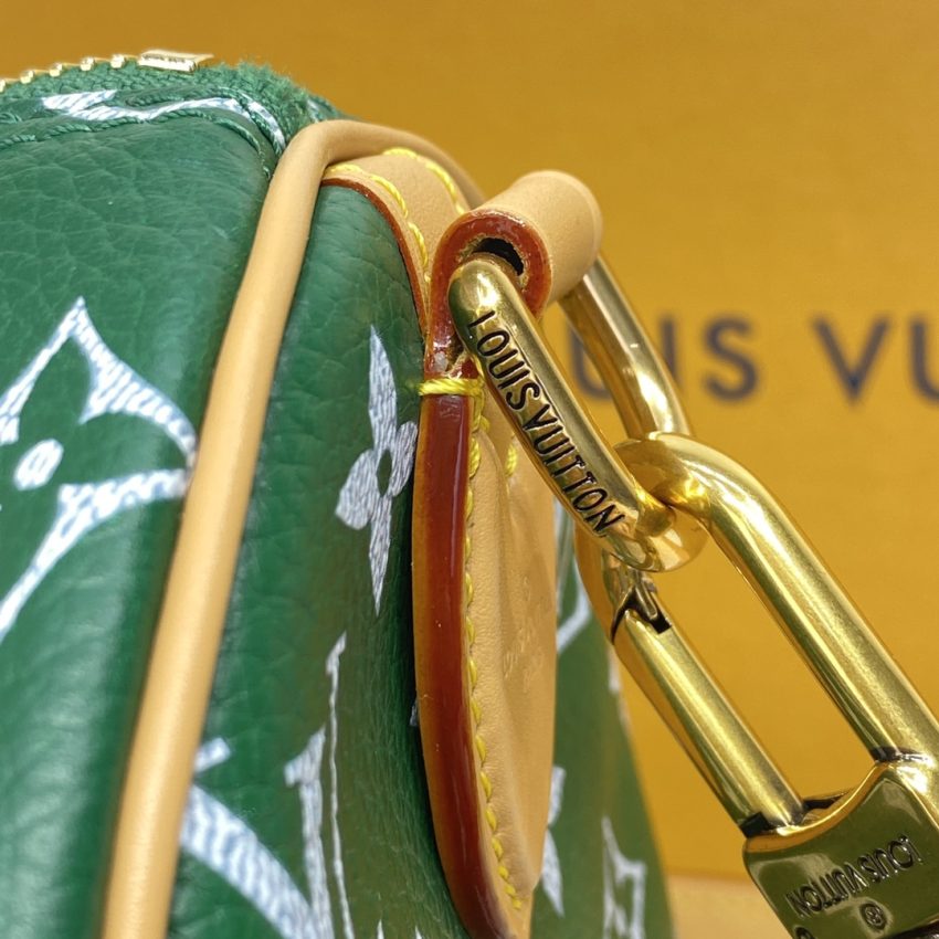 Top Quality LV Speedy P9 Bandouliere 25 Green - View 9