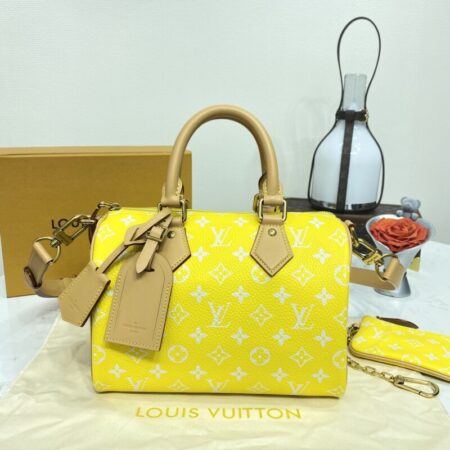 Top Quality LV Speedy P9 Bandouliere 25 Yellow