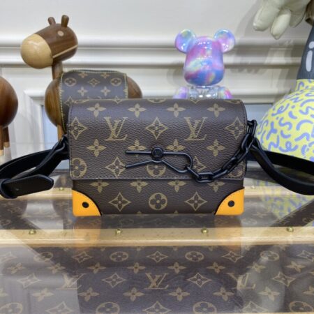 Top Quality LV Steamer Wearable Wallet Brown&Yellow