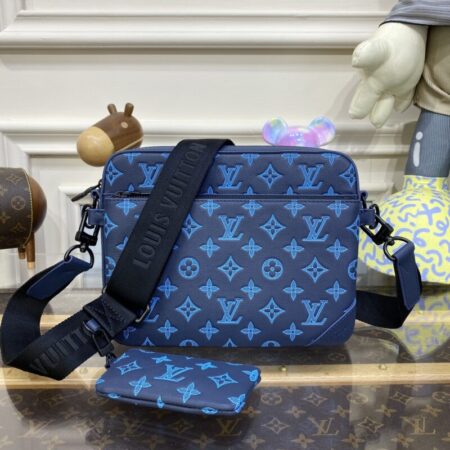 Top Quality LV Trio Messenger Blue