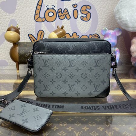 Top Quality LV Trio Messenger Grey