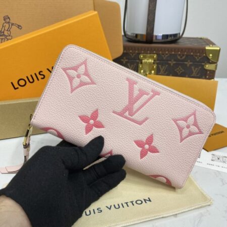 Top Quality LV Zippy Wallet Pink
