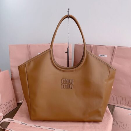 Top Quality Miu Miu Ivy Tote Brown