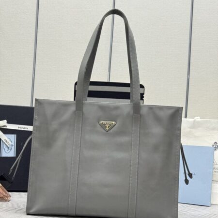 Top Quality Prada Antique Nappa Tote Grey