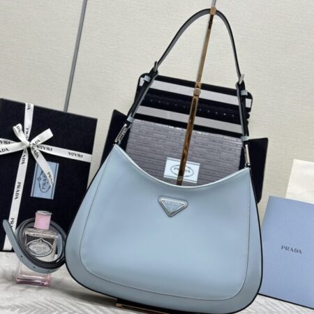Top Quality Prada Cleo Brushed Blue Bag