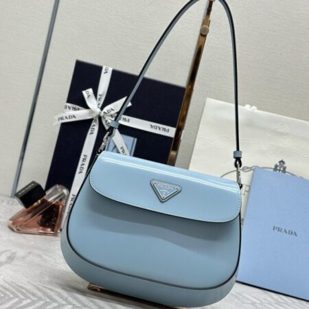 Top Quality Prada Cleo Medium Blue Bag With Flap