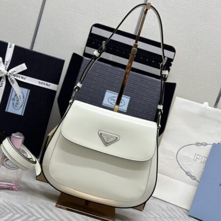 Top Quality Prada Cleo White Bag With Flap
