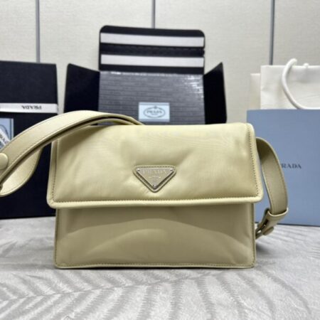 Top Quality Prada Re – Nylon Shoulder Bag Milk Tea