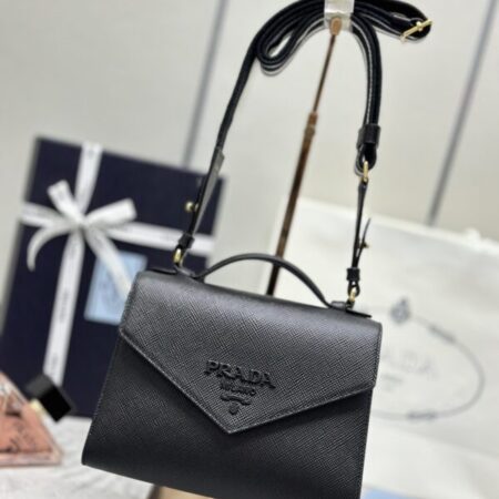 Top Quality Prada Saffiano Black Envelope