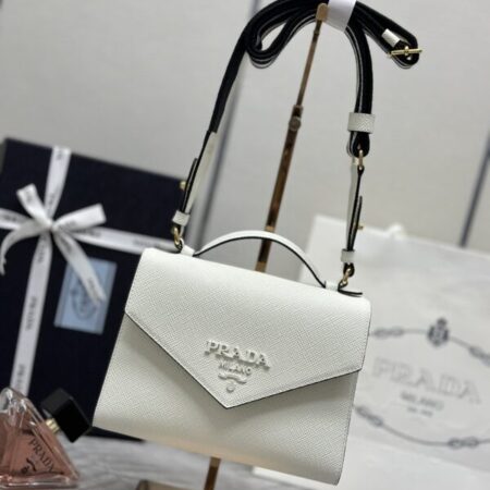 Top Quality Prada Saffiano White Envelope