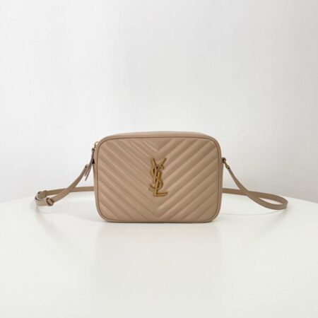 Top Quality YSL Lou Camera Bag Apricot